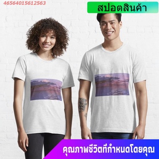 โกสท์บัสเตอร์ เสื้อยืดแฟชั่นผู้ชาย เสื้อยืดผู้หญิง Spirited Away Railroad Nighttime Aesthetic Essential T-Shirt เสื้อยืด