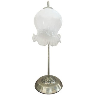 Table lamp TABLE LAMP CARINI T9682-1 GLASS/METAL CLASSIC WHITECLEAR/BRASS The lamp Light bulb โคมไฟตั้งโต๊ะ ไฟตั้งโต๊ะ C