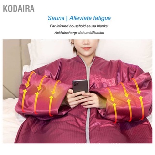 KODAIRA👍👍 ผ้าห่มซาวน่า อินฟราเรด ควบคุมระยะไกล บรรเทาความเมื่อยล้า Fir Burgundy Sauna Blanket