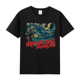 เสื้อยืดโอเวอร์ไซส์✢✽۞แนวโน้มการพิมพ์การ์ตูนชื่อร่วม Dragon Ball Goku รอบเสื้อผ้าผ้าฝ้ายแขนสั้นเสื้อยืดผู้ชายและผู้หญิงห