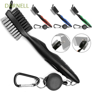 DARNELL High Quality Golf Club Brush 2 Sided Groove Cleaning Brush Retractable Groove Cleaner Zip-line Golf Cleaning Tool Durable Sporting Goods Sharpener Tool Golf Accessories/Multicolor