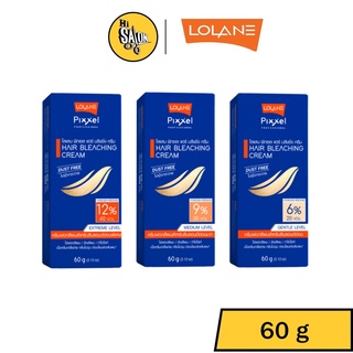 สินค้า Lolane Pixxel Hair Bleaching Cream โลแลน พิกเซล แฮร์ บลีชชิ่ง ครีม เอ็กซ์ตรีม เลเวล 6% / 9% / 12% 60g.