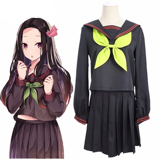 [Fantasy Dragon Store] Anime Demon Slayer Kimetsu no Yaiba Kimono School Uniform Japanese Uniform Tsuyuri Kanao Kamado N