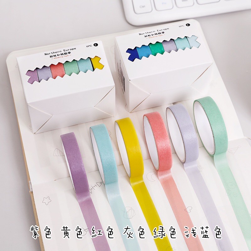 washi-tape-rainbow-and-paper-tape-เทปวาชิ-เทปตกแต่ง-diy-masking-tape
