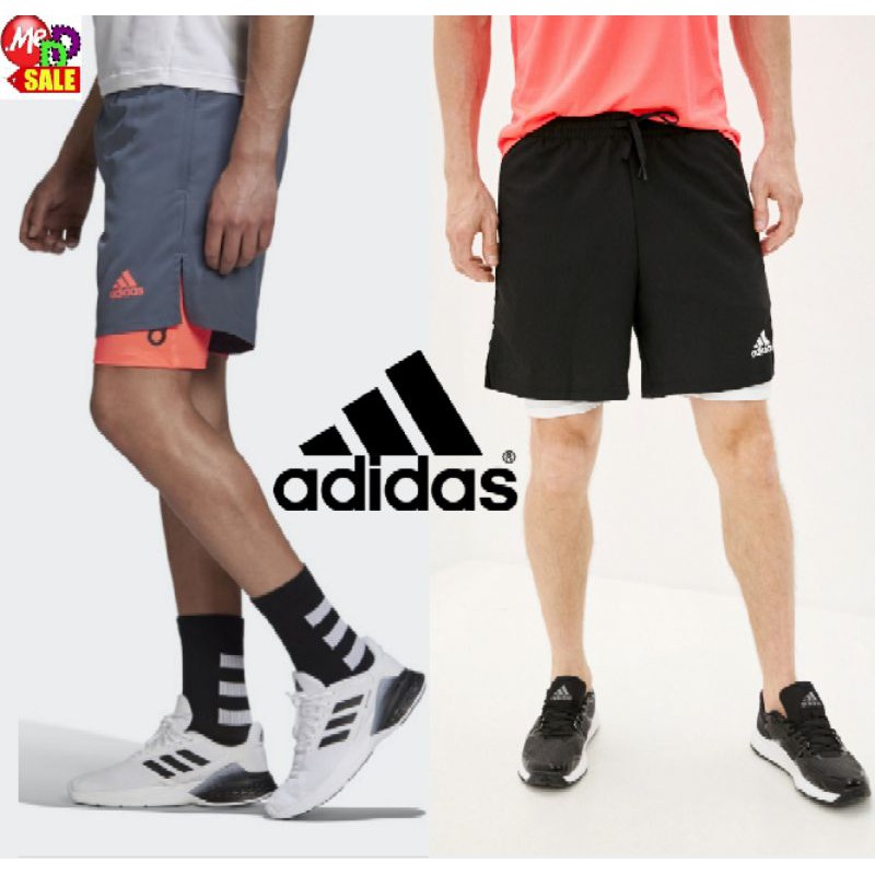 Adidas - ใหม่ กางเกงมีซับในใส่ออกกำลังกาย OWN THE RUN/ACTIVATED TECH 2-IN-1  SHORTS FL3958 FL8623 FS9809 GD5326 GD5327 | Shopee Thailand