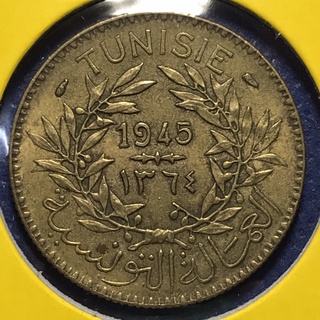 No.60821 ปี1945 ตูนิเซีย 2 FRANCS เหรียญสะสม เหรียญต่างประเทศ เหรียญเก่า หายาก ราคาถูก