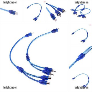 brightmoon 1Pc RCA female to male splitter stereo audio Y adapter cable wire connector