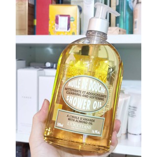 ส่งฟรี Loccitane Almond Shower Oil 500ml  ครีมอาบน้ำออร์แกนิกส์ SEP02