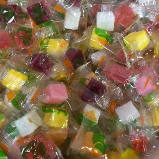 เยลลี่ผลไม้ 250 เม็ด 1 kg รสบลูเบอรี่ ส้ม สับปะรด ทุเรียน มะม่วง สตอเบอรี่ ลิ้นจี่ แคนตาลูป องุ่น พีช