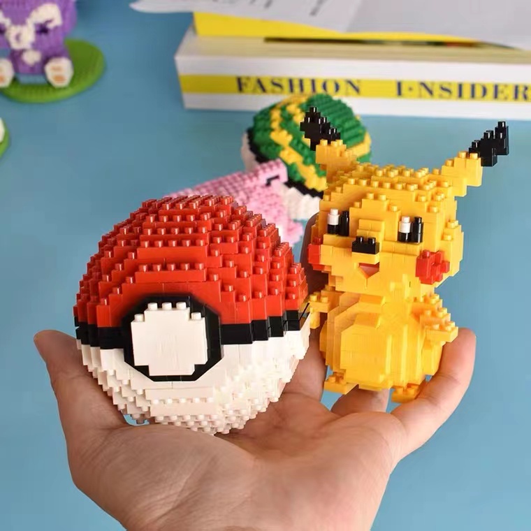 บล็อกตัวต่อ-รูปการ์ตูนโปเกม่อน-pikachu-สําหรับเด็ก