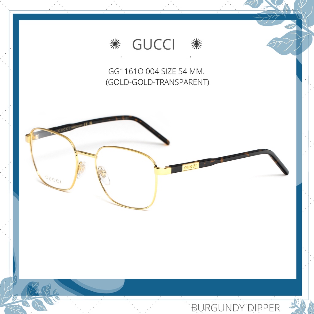 กรอบแว่นตา-gucci-รุ่น-gg1161o-004-size-54-mm-gold-gold-transparent