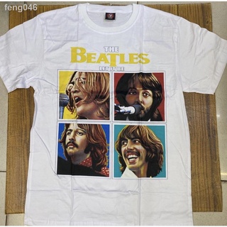 ☸❐เสื้อร็อค Beatles White Let It Be