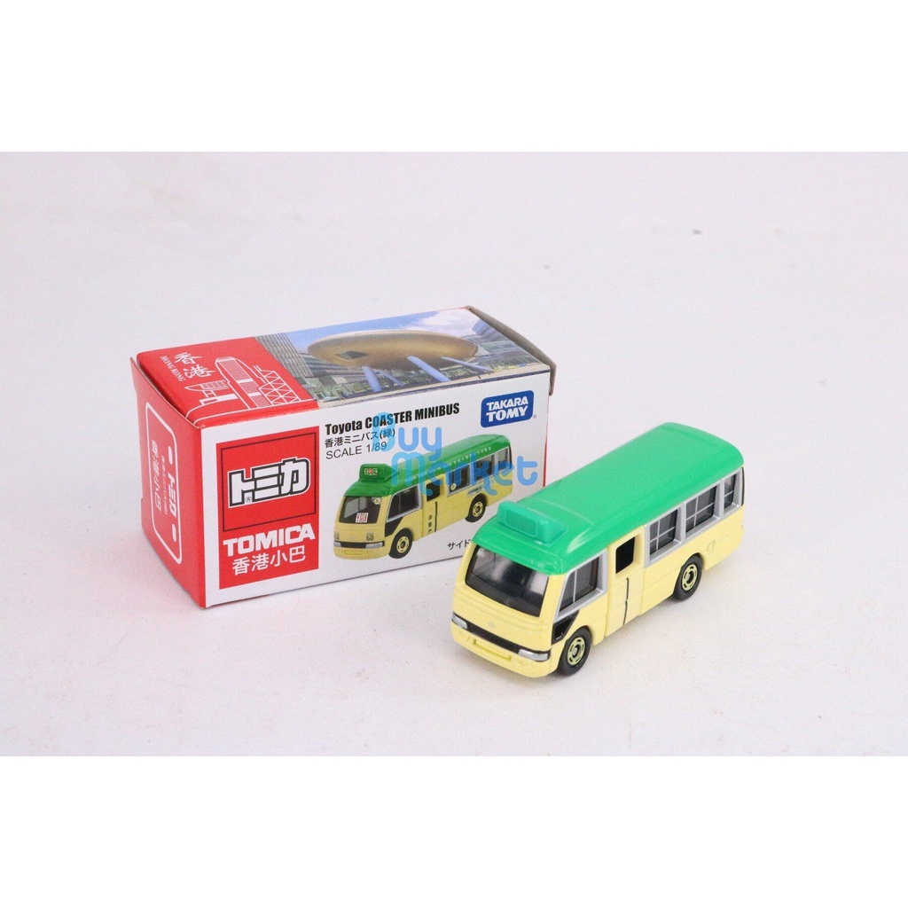 original-takara-tomy-tomica-hong-kong-minibus-toyota-coaster-green-scale-1-89-diecast-car