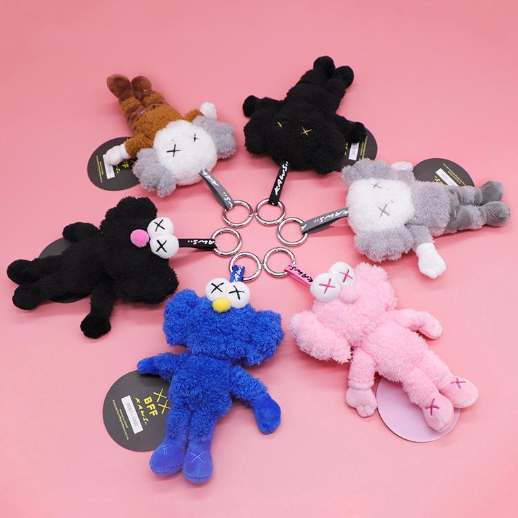 Fashion KAWS X BFF Sesame Street Plush  Keychain Bag Pendant