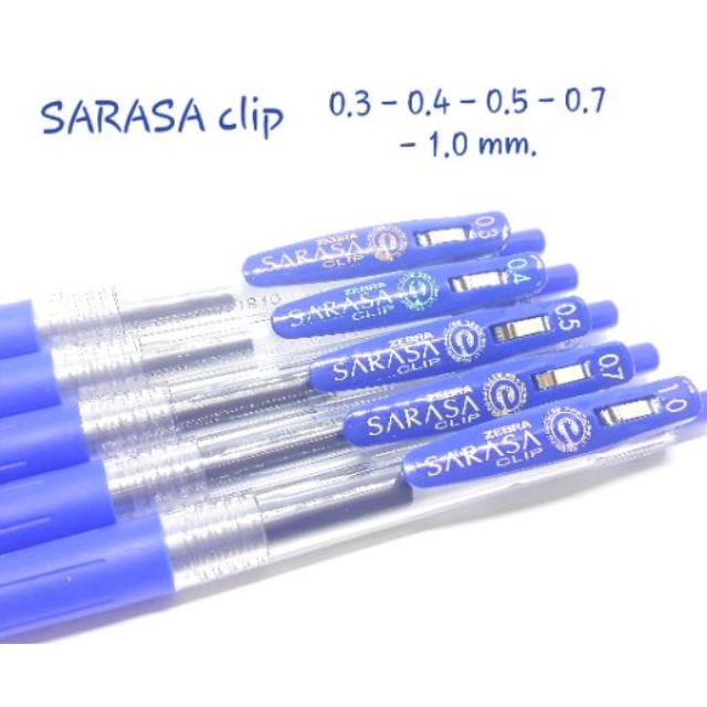 ปากกา-sarasa-clip-สี-blue-0-3-0-4-0-5-0-7-1-0-mm