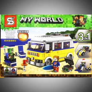 🔥พร้อมส่ง🔥เลโก้ Lego มายคราฟ MineCraft My World #1061 ชุดพักร้อนริมหาด เกรดพรีเมี่ยม ต่อสนุก ต่อเพลินๆ กล่องใหญ่ครับผม❤