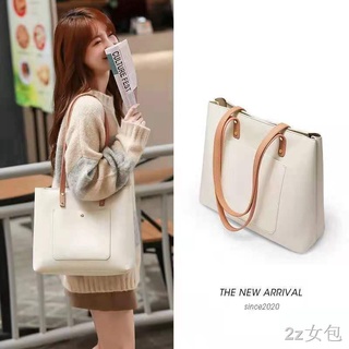 กระเป๋าสะพายข้างTote bag female 2021 new student class bag all-match armpit shoulder bag commuter large bag large capaci