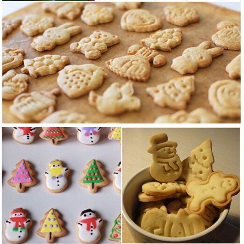 4-pcs-set-cute-christmas-cookie-plunger-cutter-mould-fondant-snowman-xmas-tree-chocolate-baking-mold