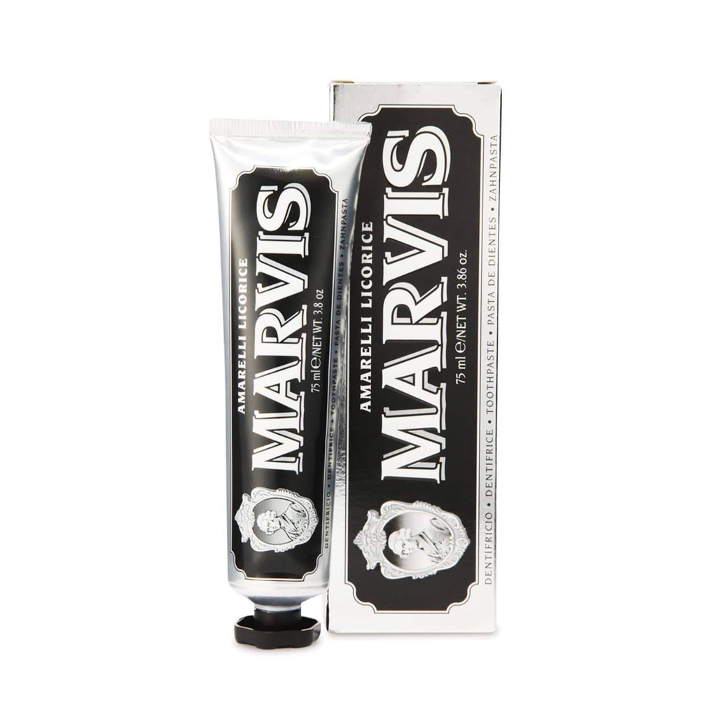 marvis-ยาสีฟันมาร์วิส-amarelli-licorice-สีดำ-85-ml-จากอิตาลี-มีหลายรสชาติ-หลายสีให้เลือกในร้านนะครับ