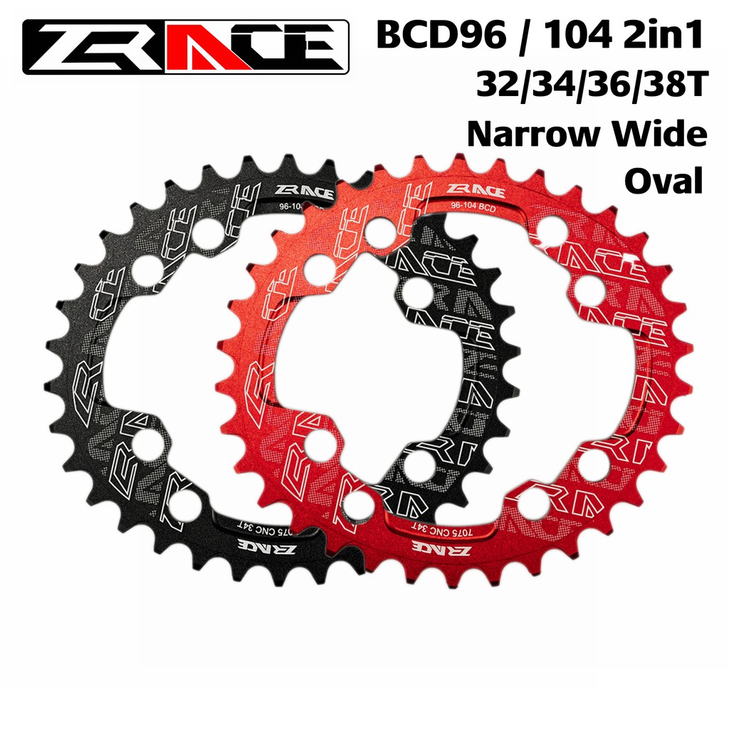 zrace-bcd104-and-bcd96-universal-oval-narrow-wide-chainring-7075al-cnc-vickers-hardness-15-for-mtb