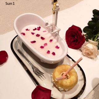 Sun1> Creative Tableware Drink Cup Milkshake Cold Drink Dish White Bathtub well