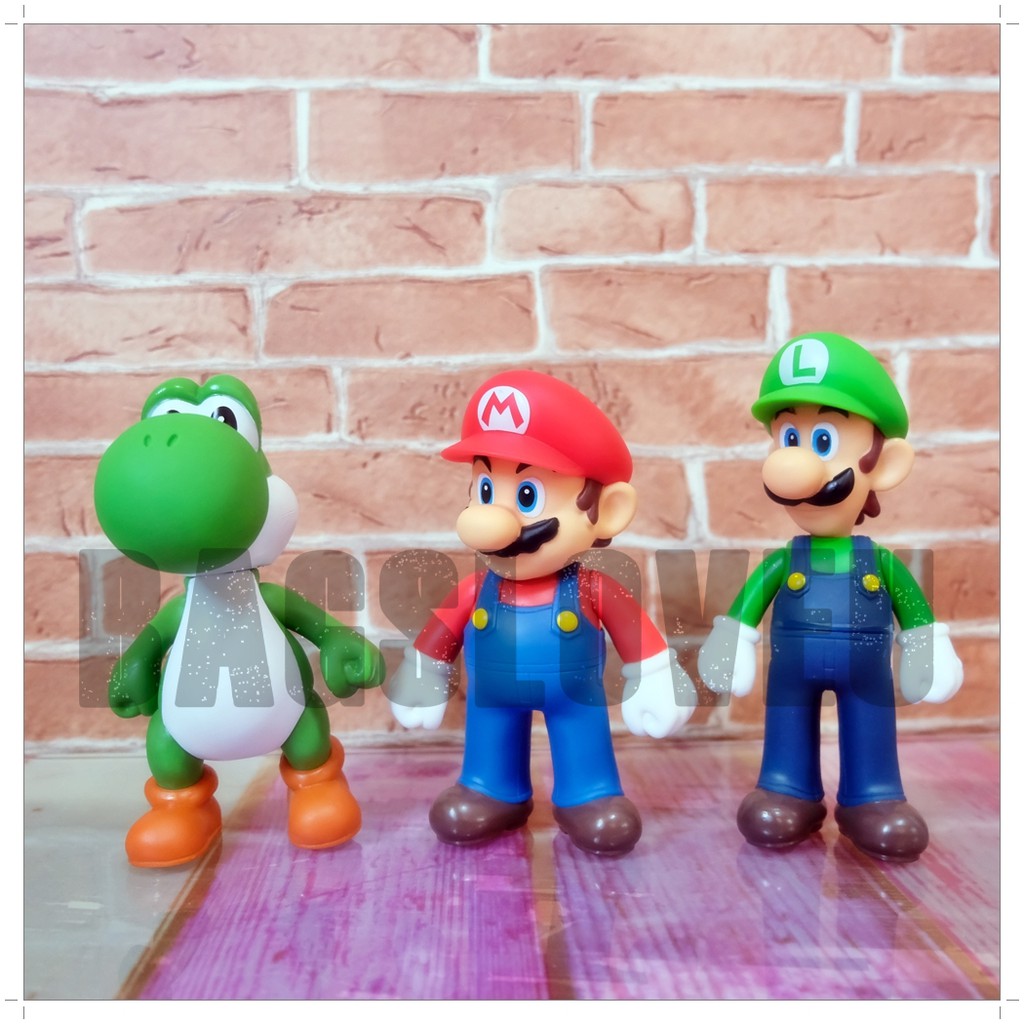 โมเดล-super-mario-มาริโอ-ลุยจิ-ยอร์ซี่-ขนาดความสูง-10-cm-ผลิตจากพลาสติกคุณภาพดี-งานสวย-หมุนแขนได้