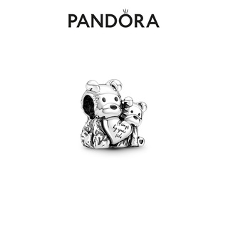 Pandora สร้อยข้อมือเงิน 100% จี้รูปสุนัขน่ารัก 925 สําหรับผู้หญิง