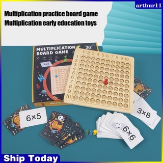 Arthur  Wooden Math Multiplication Board Children Addition Counting Math Game Educational Blocks Board Teaching Aids