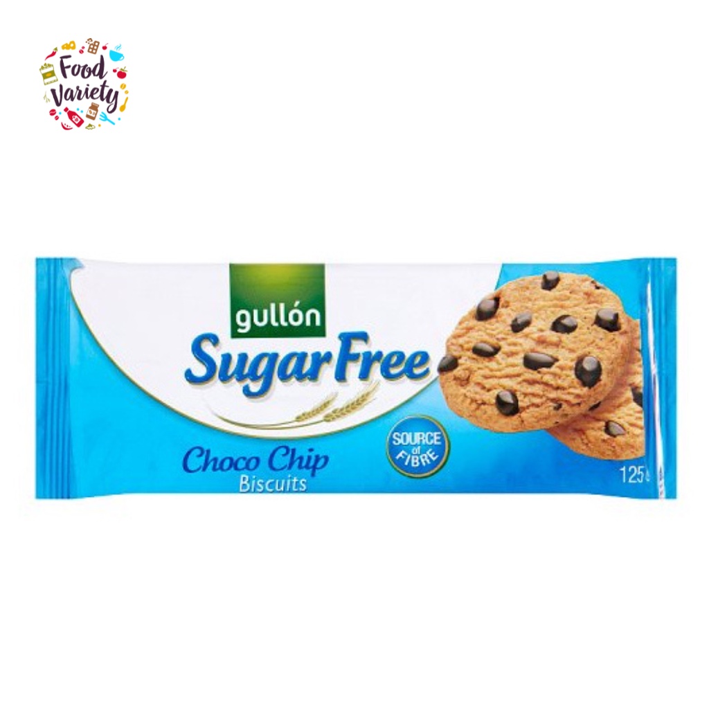 Gullon Sugar Free Choco Chip Biscuits 125g กัลลอนชูการ์ฟรี ช็อกโกแลตชิป