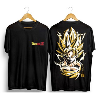 【ใหม่】เสื้อยืด พิมพ์ลายอนิเมะ Dragon ball Sun Goku Supersaiyan