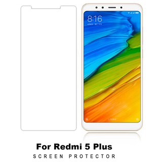 กระจกนิรภัยกันรอยหน้าจอสําหรับ Xiaomi Redmi 5 Plus 2 ชิ้นฟิล์ม