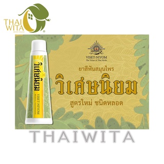 ภาพขนาดย่อของภาพหน้าปกสินค้าผลิต 09/2566 ยาสีฟันวิเศษนิยม VISET-NIYOM (แบบหลอด 100 กรัม) - 1 หลอด จากร้าน thaiwita บน Shopee
