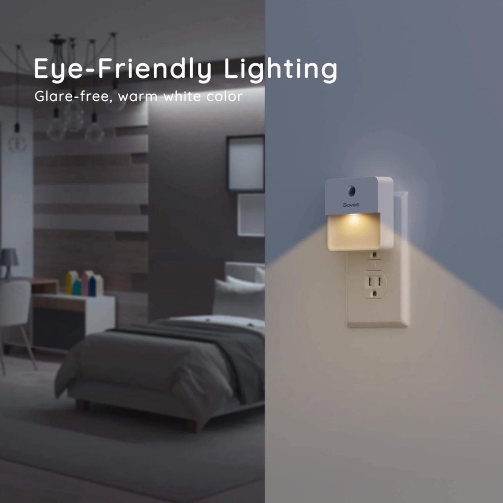 ประกัน-3เดือน-ไฟled-ไฟเซ็นเซอร์-เปิด-ปิดอัตโนมัติ-govee-plug-in-led-night-light-4ชิ้น