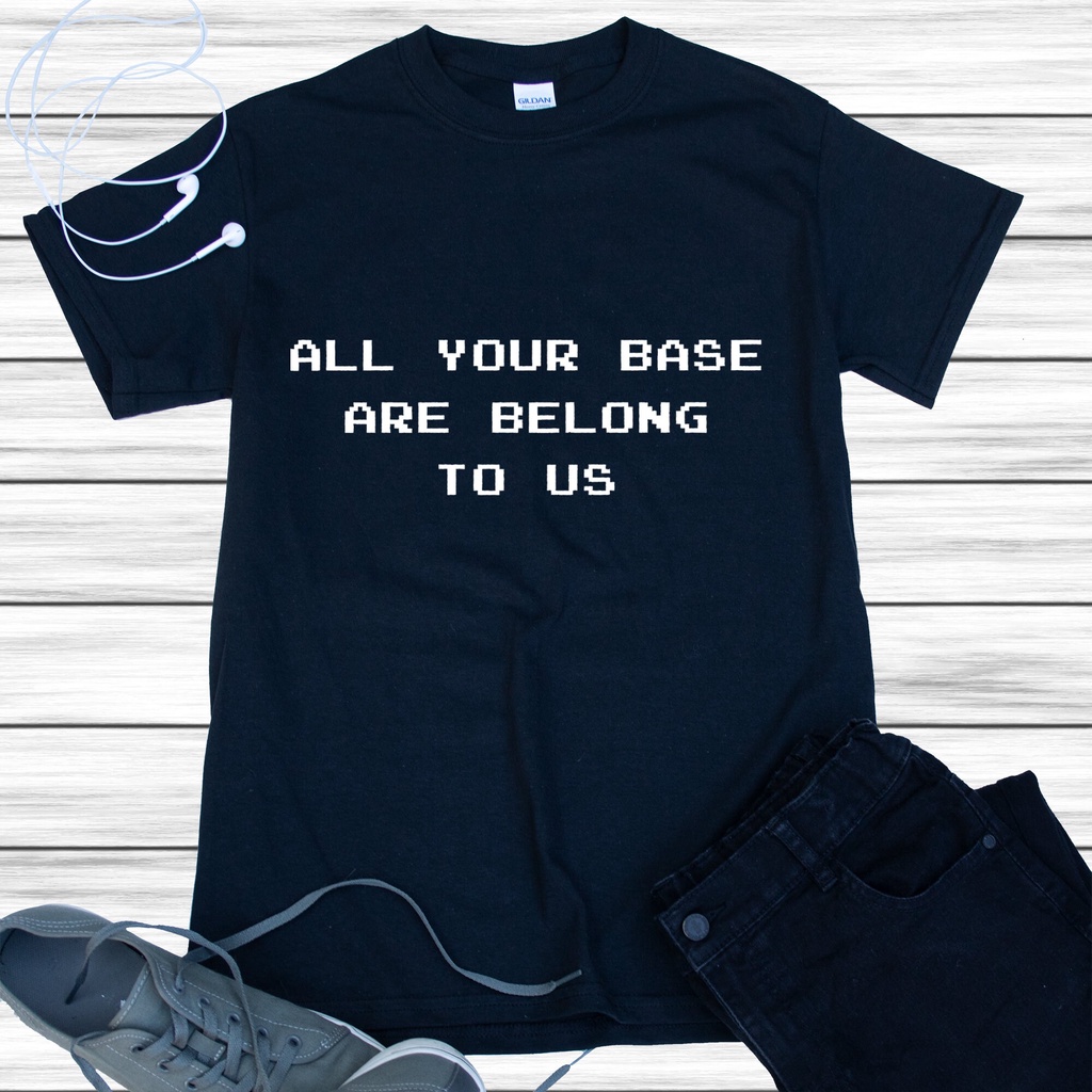 เสื้อยืดโอเวอร์ไซส์เสื้อยืด-พิมพ์ลาย-all-your-base-are-belong-to-us-zero-wing-slogan-สําหรับผู้ชายs-3xl