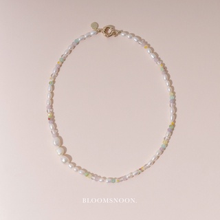 Bloomsnoon, Feeling Tropical Necklace สร้อยมุกน้ำจืดแท้ (18k gold plated)