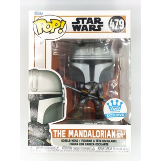 Funko Pop Star Wars The Mandalorian - Mandalorian With Beskar Staff #479 (กล่องมีตำหนินิดหน่อย) แบบที่ 1