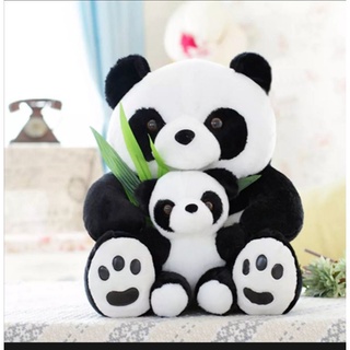 ♨△☎PANDA DOLL 33CM New Panda Mother Baby Panda Doll Patung Kanak-kanak Stuffed Toy Children Kids Plush Boys Girls Gifts