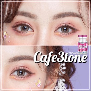 Cafe 3 Tone / Cafe3Tone Brown Chestnut น้ำตาล สีน้ำตาล ทรีโทน สวยแซ่บ มินิ โทนเซ็กซี่ Wink Lens ค่าสายตา สายตาสั้น แฟชัน