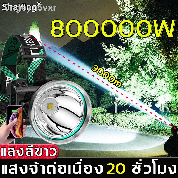 shayingไฟฉายคาดหัว-ไฟฉายแรงสูง-แท้led-แสงสีขาว-ความสว่าง-8เท่า-พลังงานสูง800000w-ไส้ตะเกียง-xpg-ที่สว่างมาก-ไฟส่องสัตว์