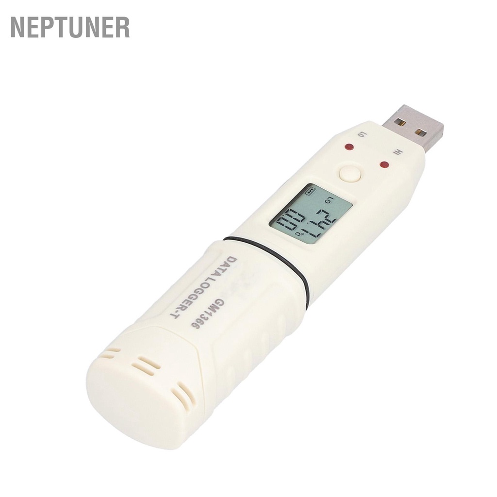 neptuner-benetech-เครื่องบันทึกอุณหภูมิและความชื้นดิจิทัล-usb-อัจฉริยะ-led-ในร่ม