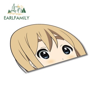 Earlfamily สติกเกอร์ไวนิล ลายการ์ตูนอนิเมะ Kon Mugi Peek ขนาด 13 ซม. x 7.6 ซม. สําหรับติดตกแต่งรถยนต์ รถจักรยานยนต์