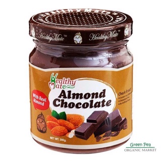 สินค้า ครีมอัลมอนด์ ช้อคโกแลต ทาขนมปัง Almond chocolate Paste \" Happy mate \"200g. #8856891002515