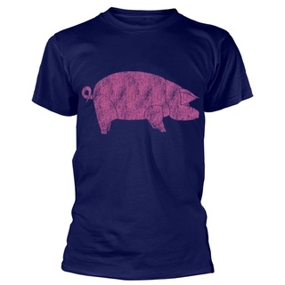 เสื้อยืดผ้าฝ้ายพิมพ์ลาย เสื้อยืด ลาย Pink Floyd Animals Pig สีกรมท่า อย่างเป็นทางการ