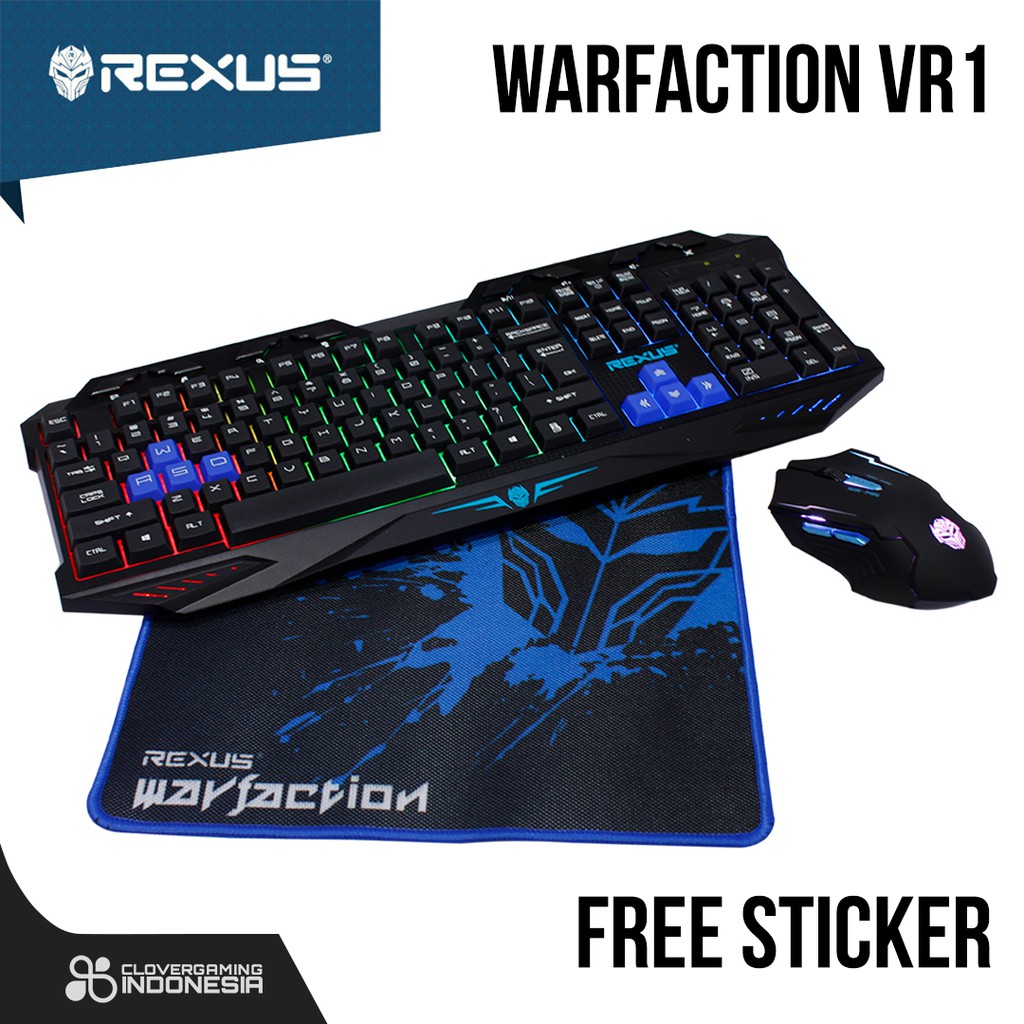 Rexus Warfaction VR1 Combo || คีย์บอร์ด เมาส์เกมมิ่ง | Shopee Thailand