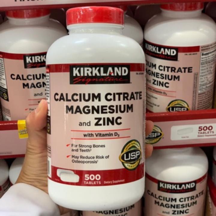 ภาพสินค้า(Exp.12/2024) Kirkland Signature Calcium Citrate Magnesium and Zinc With Vitamin D3 500 เม็ด Kirkland แคลเซียมแมกนีเซียม จากร้าน jojo.storee บน Shopee ภาพที่ 3