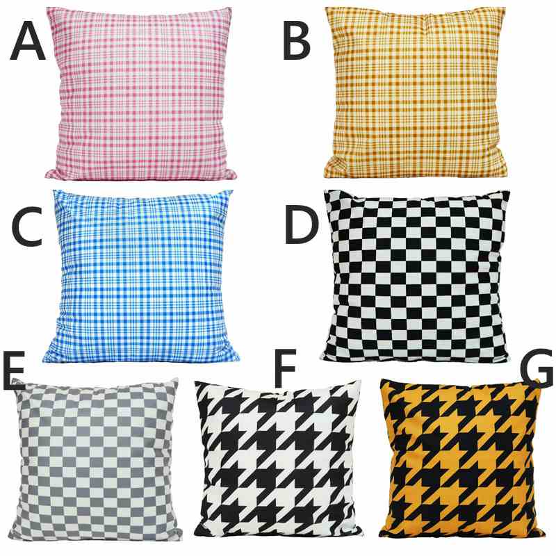 ปลอกหมอน-ผ้ากํามะหยี่ขนนิ่ม-ลายตารางหมากรุก-7-สี-16x16-18x18-1-ชิ้น