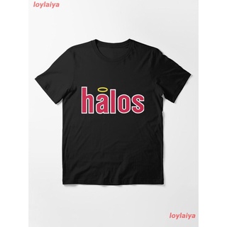 Halos - Navy Essential T-Shirt เสื้อยืดผู้ชาย ลายการ์ตูนพิมพ์ลายเสื้อลายการ์ตูนผู้หญิง คอกลม สินค้าพร้อมส่ง