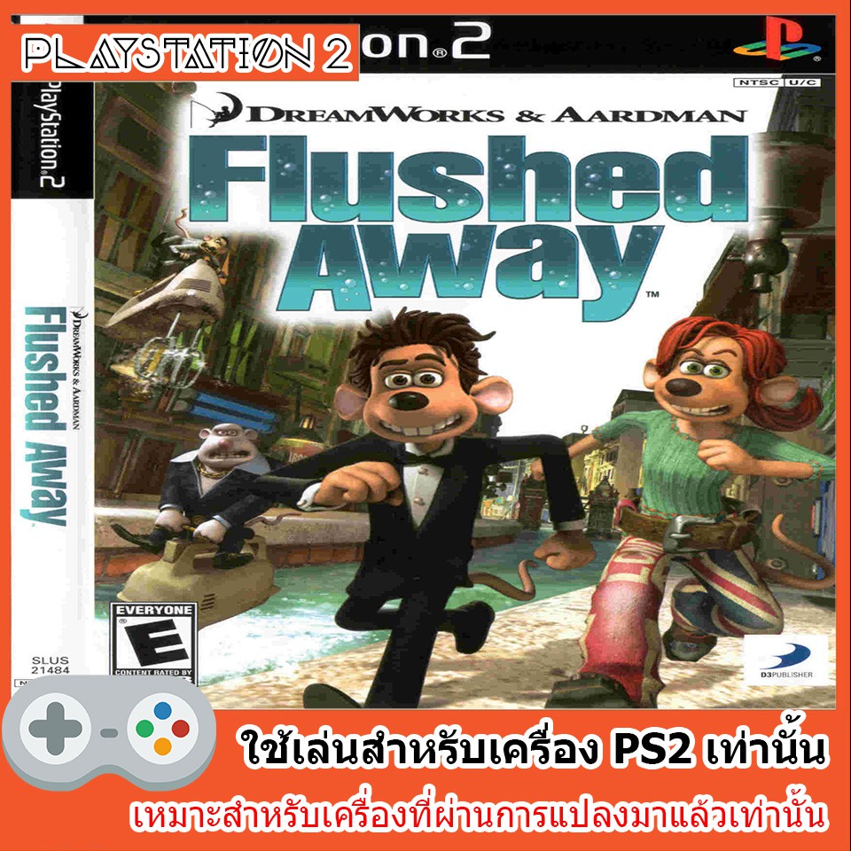แผ่นเกมส์ PS2 - DreamWorks Aardman Flushed Away | Shopee Thailand