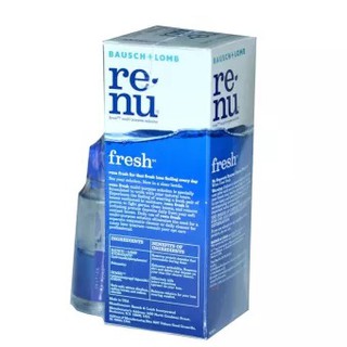 Renu fresh 355 ml น้ำยาแช่คอนแทคเลนส์ 355 มล. (บอชแอนด์ลอมบ์ รีนิว) ฟรีขวดเล็ก 60 มล