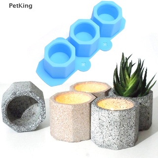 PetKing☀ Geometric Silicone Pot Mold Clay Concrete Succulent Flower Cement Pot Cup Mold .